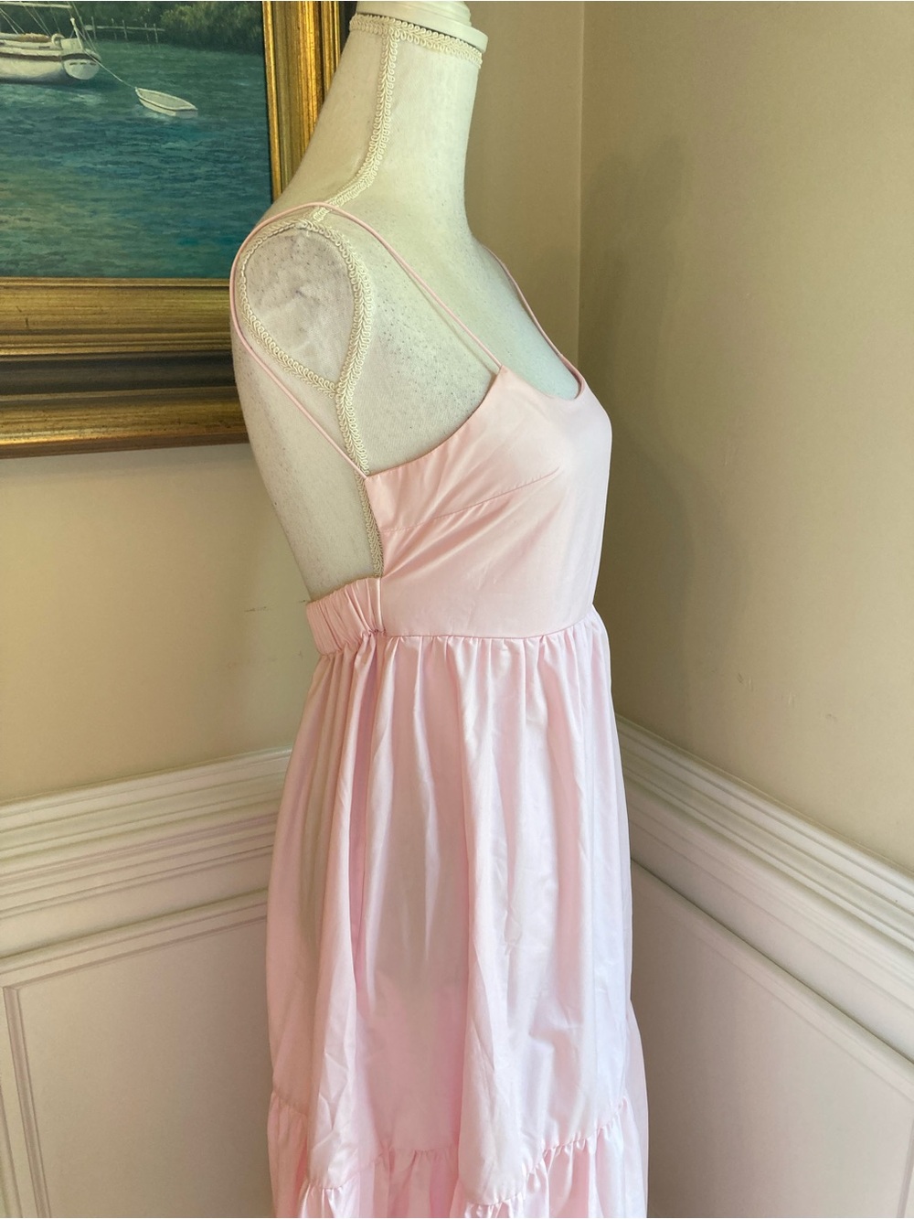 COMMENSE Light Pink Open Back Maxi Sundress NWT - Picture 3 of 9